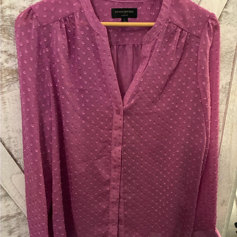 Banana Republic Fuchsia sheer Blouse for Women